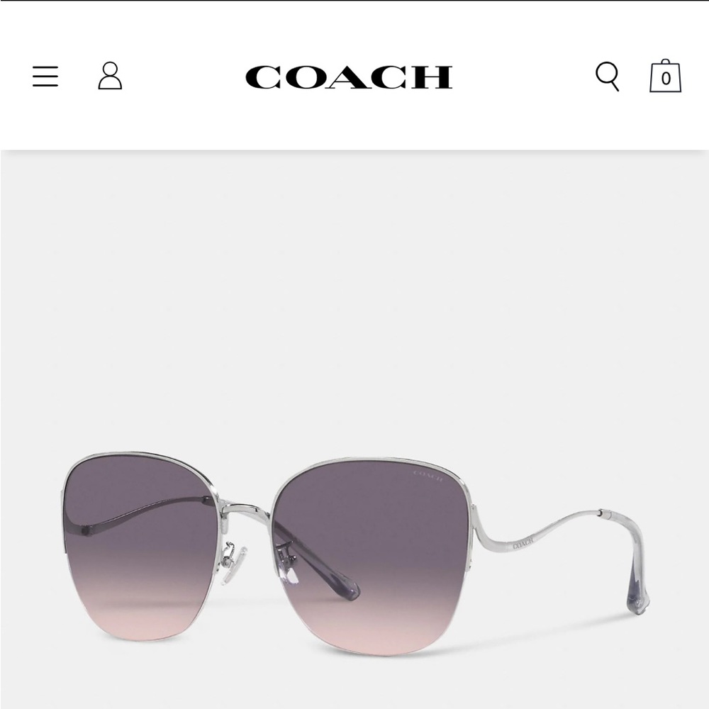 New COACH Metal Rounded Sunglasses